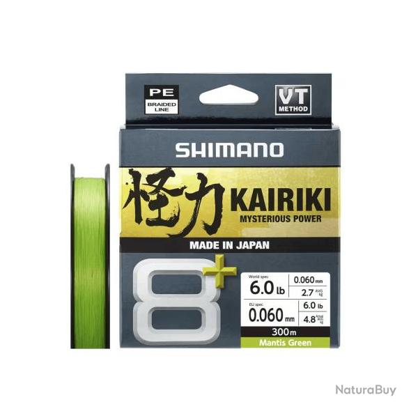 Tresse Shimano Kairiki 8 Plus 300m Mantis Green 0,06mm 300m Mantis Green 4,8kg