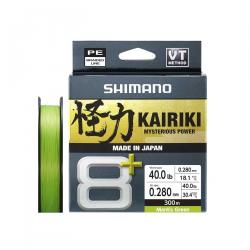 Tresse Shimano Kairiki 8 Plus 300m Mantis Green 300m 0,315mm 37,1kg Mantis Green