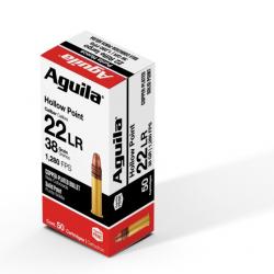 Munitions AGUILA super extra pointe creuse cuivrée cal.22lr hollow point par 1000