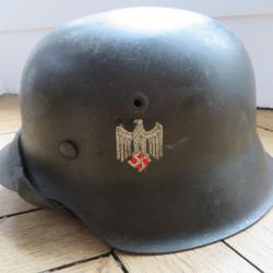 Casque Allemand Wehrmacht modèle 42 insigne à 98%