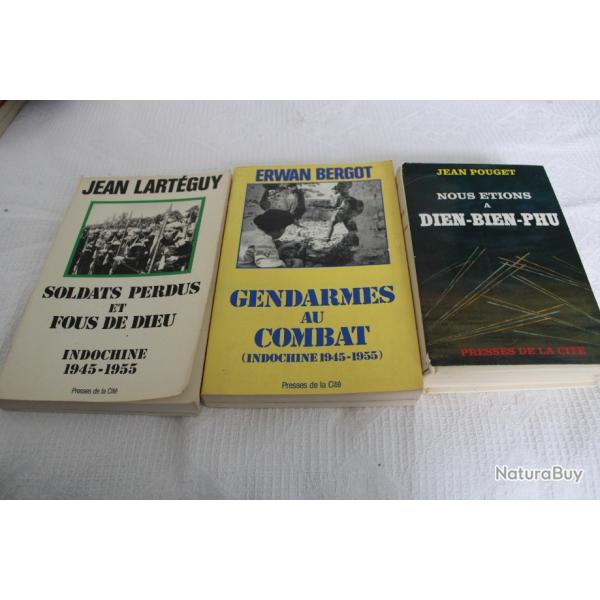 Lot 3 livres Indochine et Dien-Bien-Phu