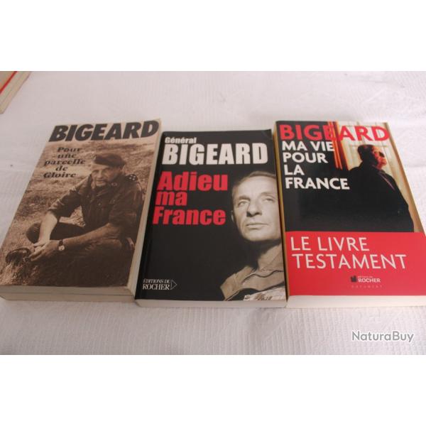 Lot 3 livres Gnral Bigeard