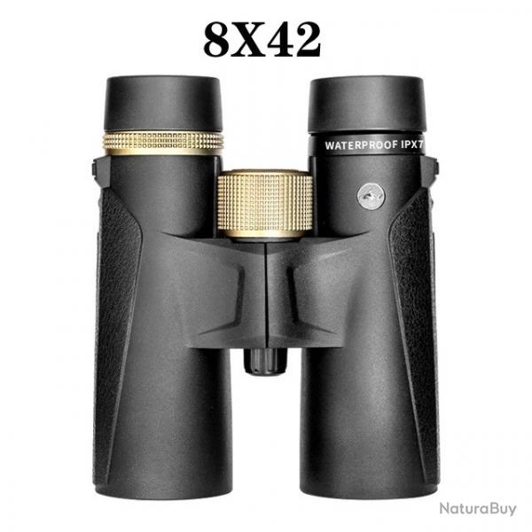 Jumelles Professionnelles tanches IPX7 Tlescope Bak4  pour Observation  8X42