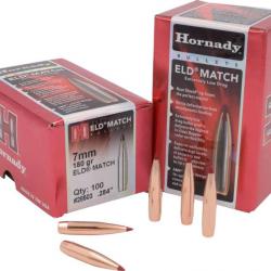 HORNADY 7mm (.284) 180 gr ELD Match - 28503 - Boîte de 100 unités