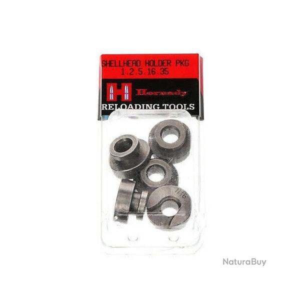 Shell Holder Hornady pack de 5 - Griffes de maintien d'tui n1, 2, 5, 16 et 35 STANDARD