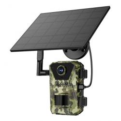 Caméra Chasse Solaire 4G Détection PIR 20m Étanche 14MP Vision Nocturne 940nm IP66 Surveillance