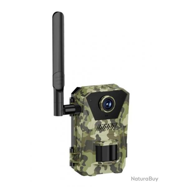 Camra Surveillance Faune +Panneau Solaire 4G tanche Vision Nocturne 940nm 14MP PIR 20m Dtection