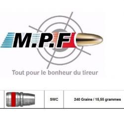 100 Ogives MPF plomb Calibre 44 SWC BB 240 Gr Ø 427"