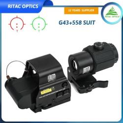 Loupe de visée G43 3X avec interrupteur latéral (NOIR)