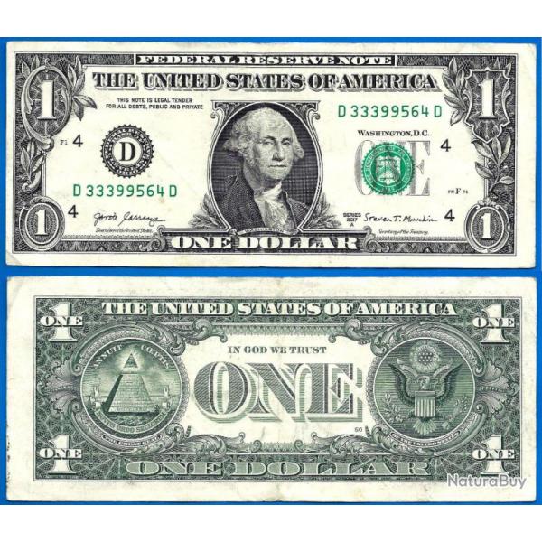 Usa 1 Dollar 2017A 2017 A Mint Cleveland D4 Dollar Washington Billet Etats Unis US