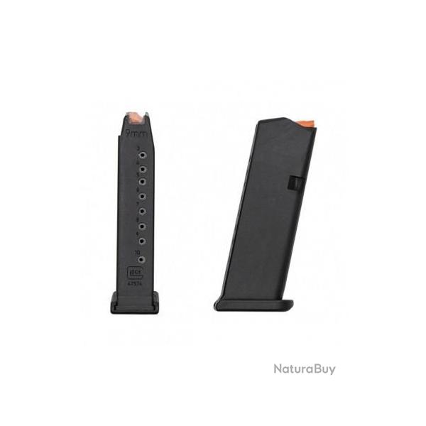 CHARGEUR GLOCK 43X - 48 CAL. 9X19 10CPS (ELEVATEUR ORANGE)