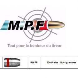 100 Ogives MPF plomb Calibre 45-60 RN FP BB 300 Gr Ø 458"