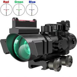 Viseur Pro Sniper 4x32 ACOG Précision Exceptionnelle Tireurs Exigeants Rouge/Vert/Bleu Chasse Tir