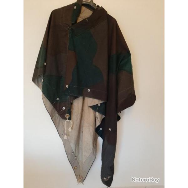 Poncho militaire camoufl pays nordique de la Seconde Guerre Mondiale authentique.