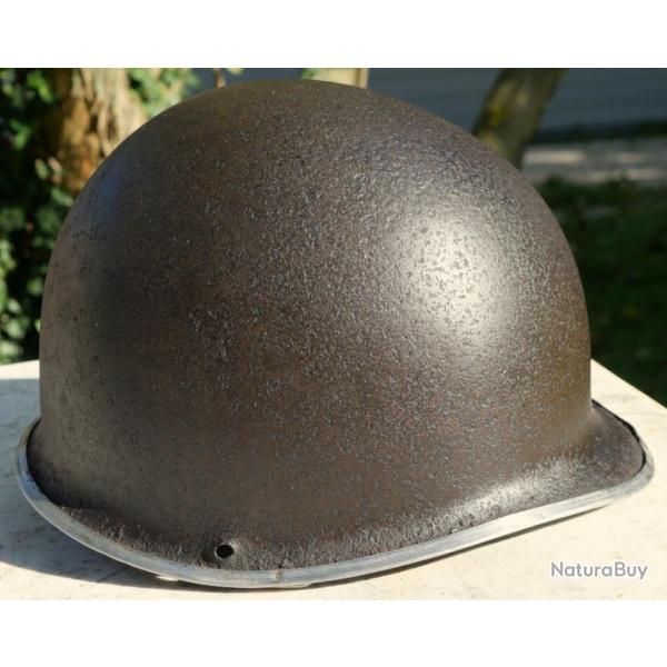 casque US M1 avec anneaux jugulaire impacts NORMANDIE 1944 - TIN24CSQ001