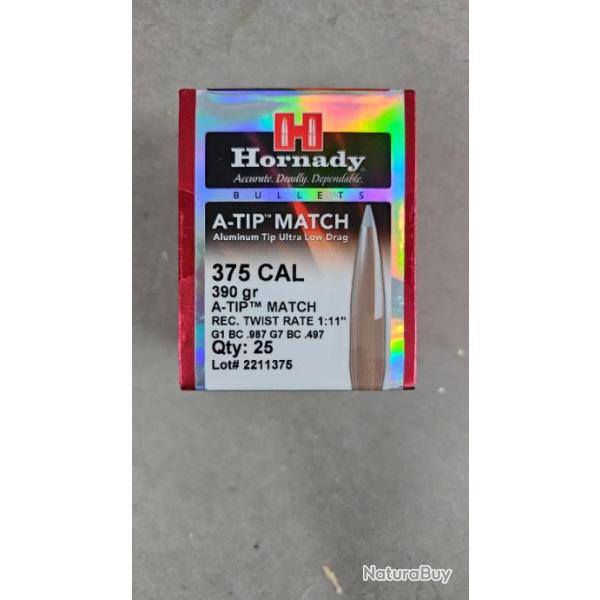 Ogives CAL 375 HORNADY A-TIP 390 GRS