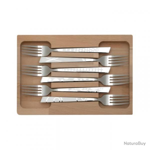 COFFRET 6 fourchettes LE THIERS INOX DECOR maison roger orfevre