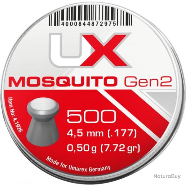 500 Plombs plats Mosquito 4.5 mm 0.50g | Umarex (0000 1462) - Airgun