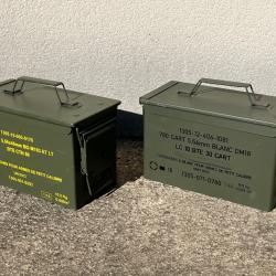 Lot de 2 caisses à munitions vides