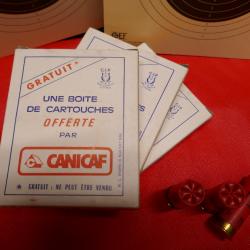 Boite de cartouche publicitaire collection CANICAF cal 12/70