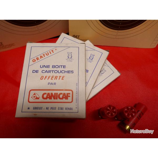 Boite de cartouche publicitaire collection CANICAF cal 12/70