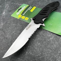 Couteau Remington Sportsman FAST Manche Black Lame Acier 440 Serrat Linerlock Clip