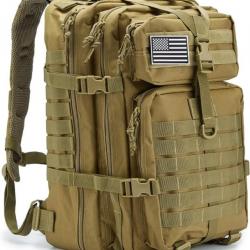 Sac à Dos Style Tactique Militaire 45L Grande Capacité Pêche Chasse Camping Escalade Randonnée