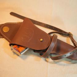 Belle reproduction de qualité -  Holster de cavalerie en cuir pour colt 45 - ref EBR24CLT002