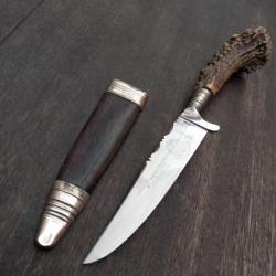 Joli Couteau de Chasse ALLEMAND NICKER REG MARK Manche en Bois de Chevreuil