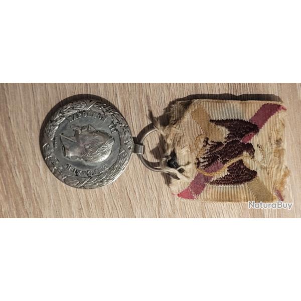 Mdaille Expdition Du Mexique 1862-63 Argent Barr Napolon III Second Empire
