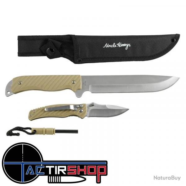 Kit 3 Pices Couteaux Machette , Pliant et Ferro