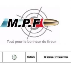 250 Balles MPF plomb calibre 36 rondes 75 Gr Ø 375"