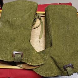 Anciennes guêtres militaires NEUVES modèle 51 - taille 3 - Indochine Algérie