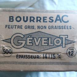 1 Boîte avec 365 bourres feutre gris GEVELOT en 12m/m.