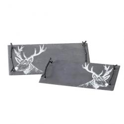 Set de 2 plateaux en ardoise cerf LOVERGREEN