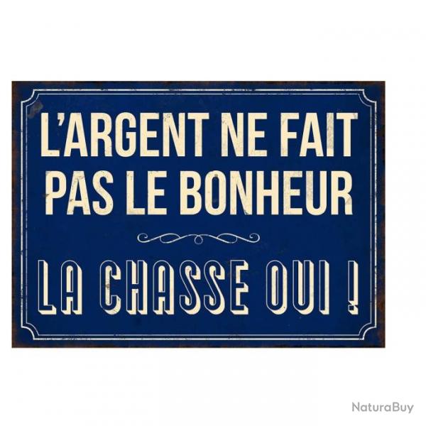 Plaque humoristique "L'argent ne fait pas le bonheur" LOVERGREEN