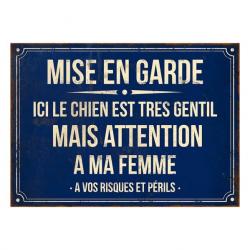 Plaque humoristique "Mise en garde" LOVERGREEN