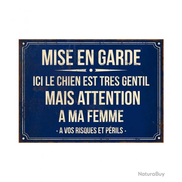 Plaque humoristique "Mise en garde" LOVERGREEN