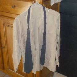 ancienne chemise TTA armée française 1967 avec cravate