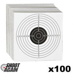 Lot de 100 cibles cartons 14*14cm pour tir à la carabine et pistolet, tir à plomb et tir airsoft