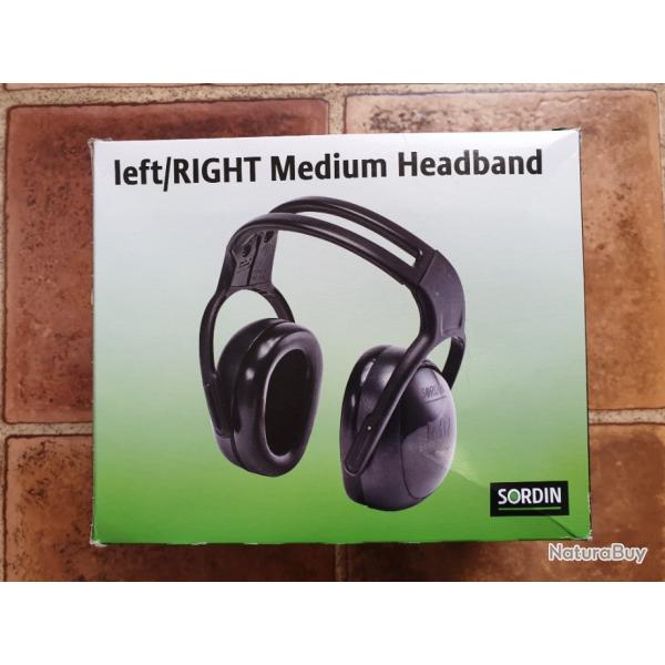 Casque Sordin passif gauche/droite noir moyen