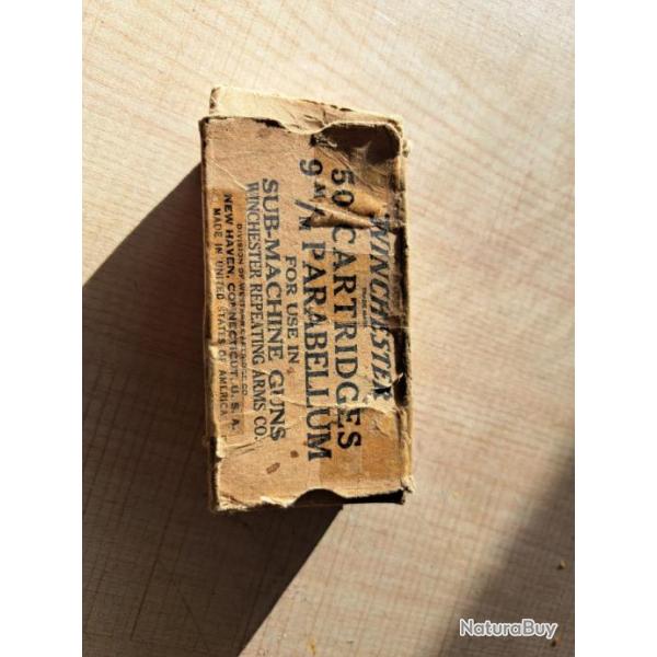 Bote vide winchester parachutage ww2 9mm