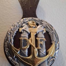 ORIGINAL MILITAIRE INSIGNE DOUANE MARITIME FRANÇAISE / DRAGO EM