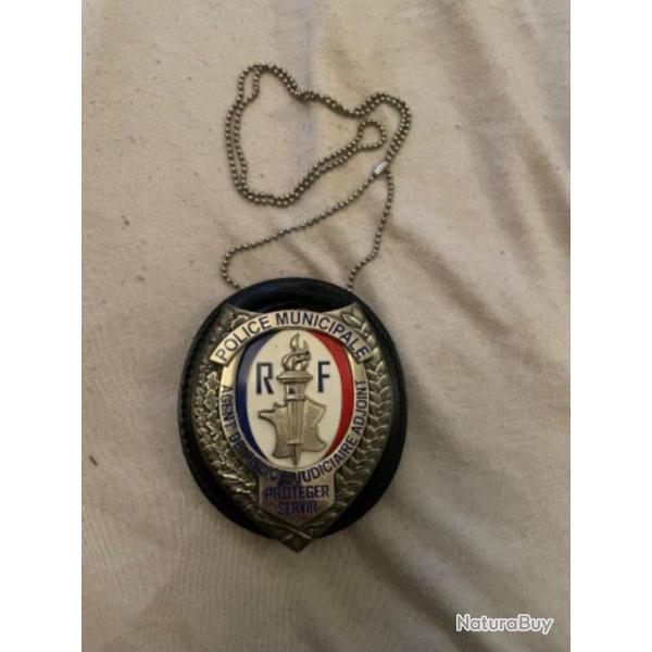 Plaque insigne police municipale