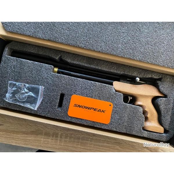 Pistolet PCP Snowpeak PP800R 4,5mm avec plombs et cibles