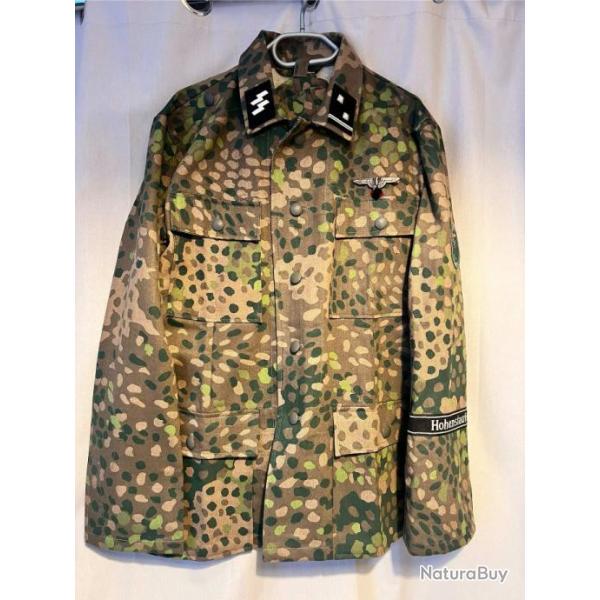 Uniforme complet veste pantalon ceinturon allemand petit pois ww2