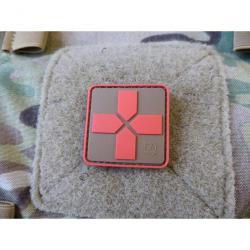 Patch JTG RedCross Medic, 40 mm, coyote marron rouge / Patch en caoutchouc JTG 3D