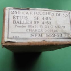 Briquette de 250 cartouches SFM 22 LR 1953pour MAS 45