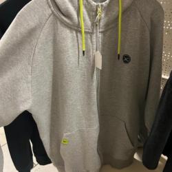 SWEAT BLACK EDITION FULL ZIP HOODY MARL GREY/LIME XL MATRIX (OCCASION)