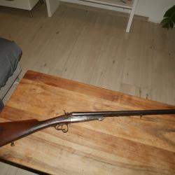 Fusil de chasse juxtaposé à clé Lefaucheux cal 16/65